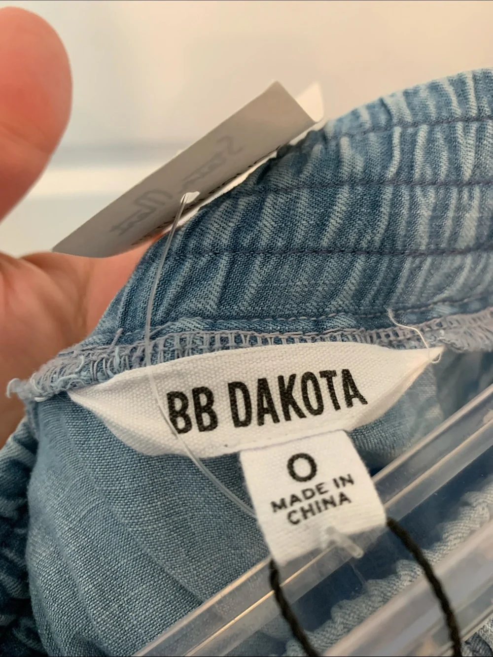 BB Dakota Light Denim Maxi Skirt with Contrast Hem